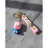 3D PVC Figure Keychain - Looney Tunes - Chibi Porky Pig Blue Bowtie