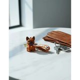 3D PVC Figure Keychain - Pets - Mel Sitting Red Collar