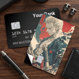Credit Card Skin Sticker - One Piece - Roronoa Zoro With Red And Dragon Aura
