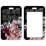 ID Card Badge Holder - Jujutsu Kaisen - Sukuna With Red Arm And Black Text