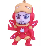 3D PVC Figure Keychain - Marvel - Chibi Iron Man Helmet Up