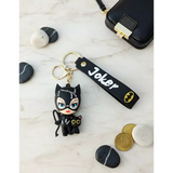 3D PVC Figure Keychain - DC Comics - Catwoman With Cat And Whip