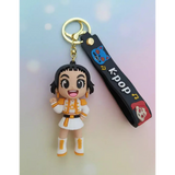 3D PVC Figure Keychain - KPop Demon Hunters - Chibi Girl Marching Outfit