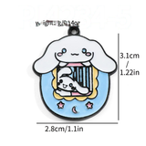 Bracelet Charm - Sanrio - Cinnamoroll in blue capsule machine