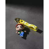 3D PVC Figure Keychain - KPop Demon Hunters - Hun Yellow Hat Holding Mic