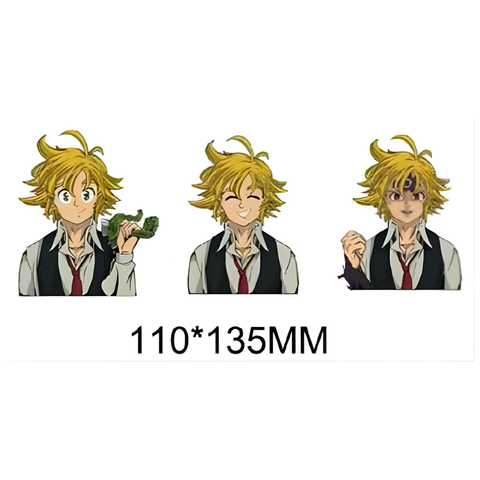 3D Lenticular Sticker - The Seven Deadly Sins - Meliodas Expressions & Demon Mark