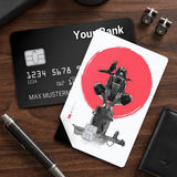 Credit Card Skin Sticker - Naruto - Akatsuki Figure Against Red Sun