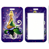 ID Card Badge Holder - Peter Pan - Tinkerbell Sitting On A Purple Flower