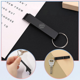 Laser Engraving Black bottle opener keychain