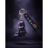 3D PVC Figure Keychain - DC Comics - Chibi Batman With Batmobile And Other Characters