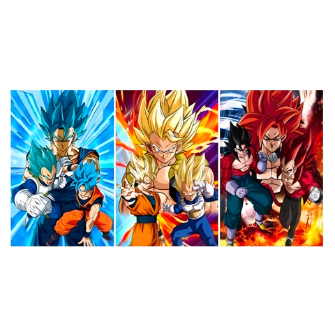 3D Lenticular Poster 12"x16" - Dragon Ball - Goku & Vegeta