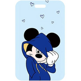 ID Card Badge Holder - Mickey & Friends - Mickey Mouse In Blue Hoodie With Hearts