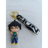 3D PVC Figure Keychain - KPop Demon Hunters - Jiwoo Green Top Blue Pants