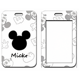 ID Card Badge Holder - Mickey & Friends - Mickey Mouse Silhouette And Hands Pattern