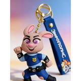 3D PVC Figure Keychain - Zootopia - Judy Hopps Police Uniform Variant 4
