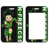 ID Card Badge Holder - Hunter x Hunter - Gon Freecss Running On Black Background