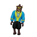 3D PVC Figure Keychain - Disney Princess - Beast Blue Jacket Outfit