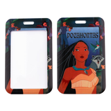 ID Card Badge Holder - Pocahontas - Teal Background with Title