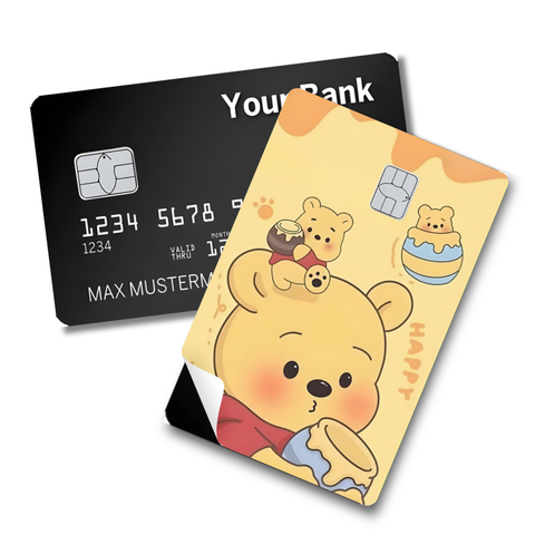 Credit Card Skin Sticker - Winnie the Pooh - Cute Honey Jar Design