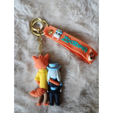 3D PVC Figure Keychain - Zootopia - Nick Judy Embracing