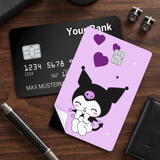 Credit Card Skin Sticker - Sanrio - Kuromi On Purple Background - Holographic
