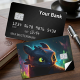 Credit Card Skin Sticker - How to Train Your Dragon - Close-up Of Toothless The Dragon - Holographic
