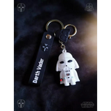 3D PVC Figure Keychain - Star Wars - White Chibi Darth Vader With Lightsaber