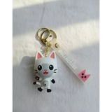 3D PVC Figure Keychain - Gabby's Dollhouse - Pandy Paws With Strap