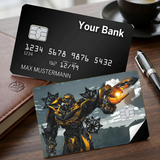 Credit Card Skin Sticker - Transformers - Bumblebee The Autobot Ready For Battle - Holographic