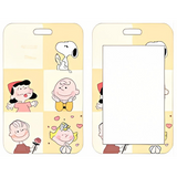 ID Card Badge Holder - Peanuts - Snoopy And Friends On Yellow Grid
