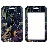 ID Card Badge Holder - Beetlejuice - Beetlejuice And Lydia Deetz Cartoon Art