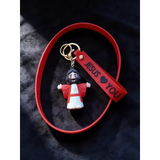 3D PVC Figure Keychain - Jesus I Love You - Jesus Red Robe Open Arms