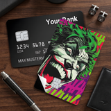 Credit Card Skin Sticker - DC Comics - The Joker Laughing Maniacally Comic Art - Holographic