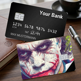 Credit Card Skin Sticker - DC Comics - The Joker Scarred Face Sketch Portrait