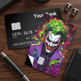 Credit Card Skin Sticker - DC Comics - The Joker Colorful Comic Portrait - Holographic