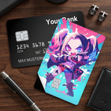 Credit Card Skin Sticker - DC Comics - Cyberpunk Anime Style Harley Quinn - Holographic