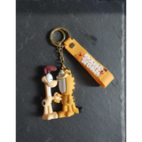 3D PVC Figure Keychain - Garfield - Odie Holding Hands