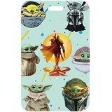 ID Card Badge Holder - Star Wars - Grogu and The Mandalorian Multi-Grogu, Mando Silhouette