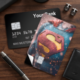 Credit Card Skin Sticker - DC Comics - Superman Chest Logo Close-up - Holographic