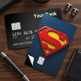 Credit Card Skin Sticker - DC Comics - Classic Superman S Logo On Blue - Holographic
