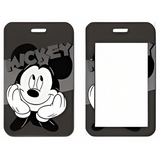 ID Card Badge Holder - Mickey & Friends - Mickey Mouse Leaning On "Mickey" Text