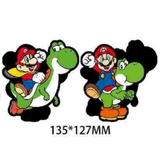 3D Lenticular Sticker - Super Mario - Mario Riding Green Yoshi Two-panel Lenticular Shift White Body