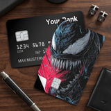 Credit Card Skin Sticker - Marvel - Menacing Venom Face Close-up - Holographic
