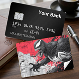Credit Card Skin Sticker - Marvel - Venom Crawling In Full Body - Holographic