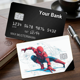 Credit Card Skin Sticker - Marvel - Spider-man Crouching Over A City Map