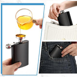 Premium Laser Engraving - Matte Black Pocket Flask
