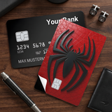 Credit Card Skin Sticker - Marvel - Black Spider Logo On Red Background