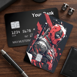 Credit Card Skin Sticker - Marvel - Deadpool With Katanas Comic Art - Holographic