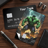 Credit Card Skin Sticker - Marvel - The Hulk Standing In Fiery Rubble - Holographic