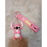 3D PVC Figure Keychain - Lilo & Stitch - Angel Arms Crossed